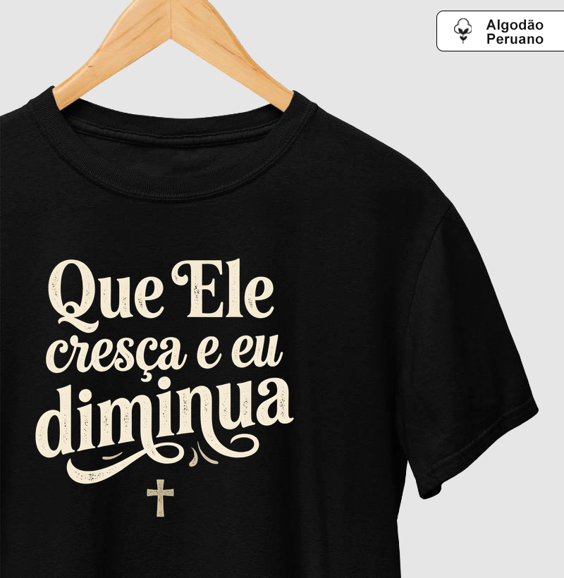 Camiseta Algodão Peruano Que Ele Cresça