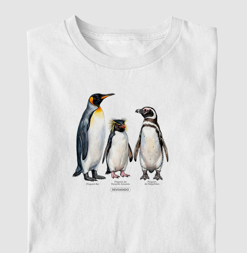 Traços Alados - Coletivo Pinguins - Infantil - Camiseta Infantil