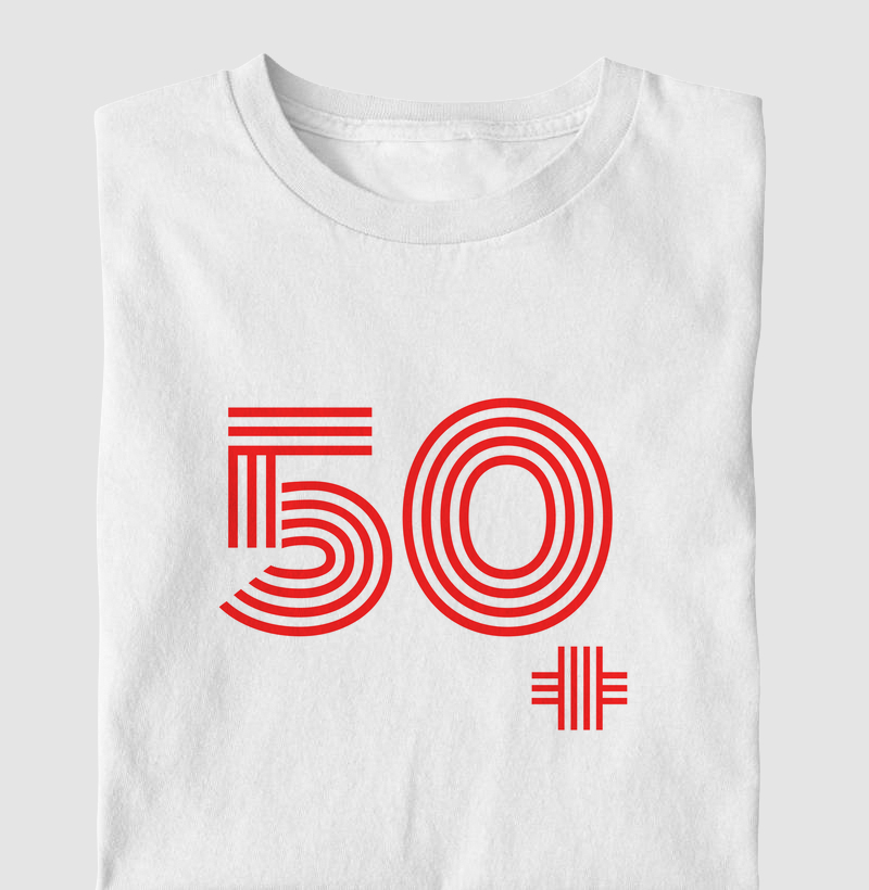 50 MAIS estampa vermelha