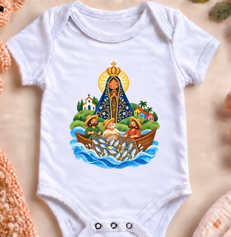 O Primeiro Milagre de Nossa Senhora Aparecida - Baby - Body Infantil