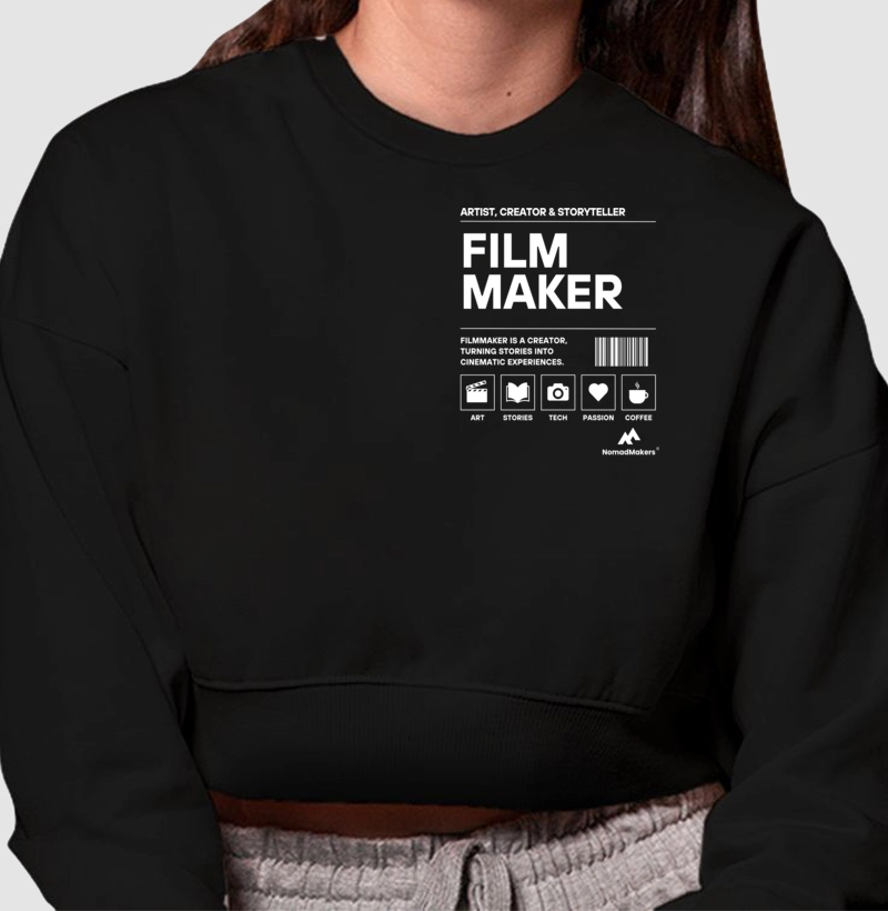 Filmmaker Artist - Moleton Cropped Preto