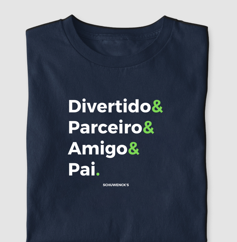 Camisa Dia dos Pais Branco & Verde Claro