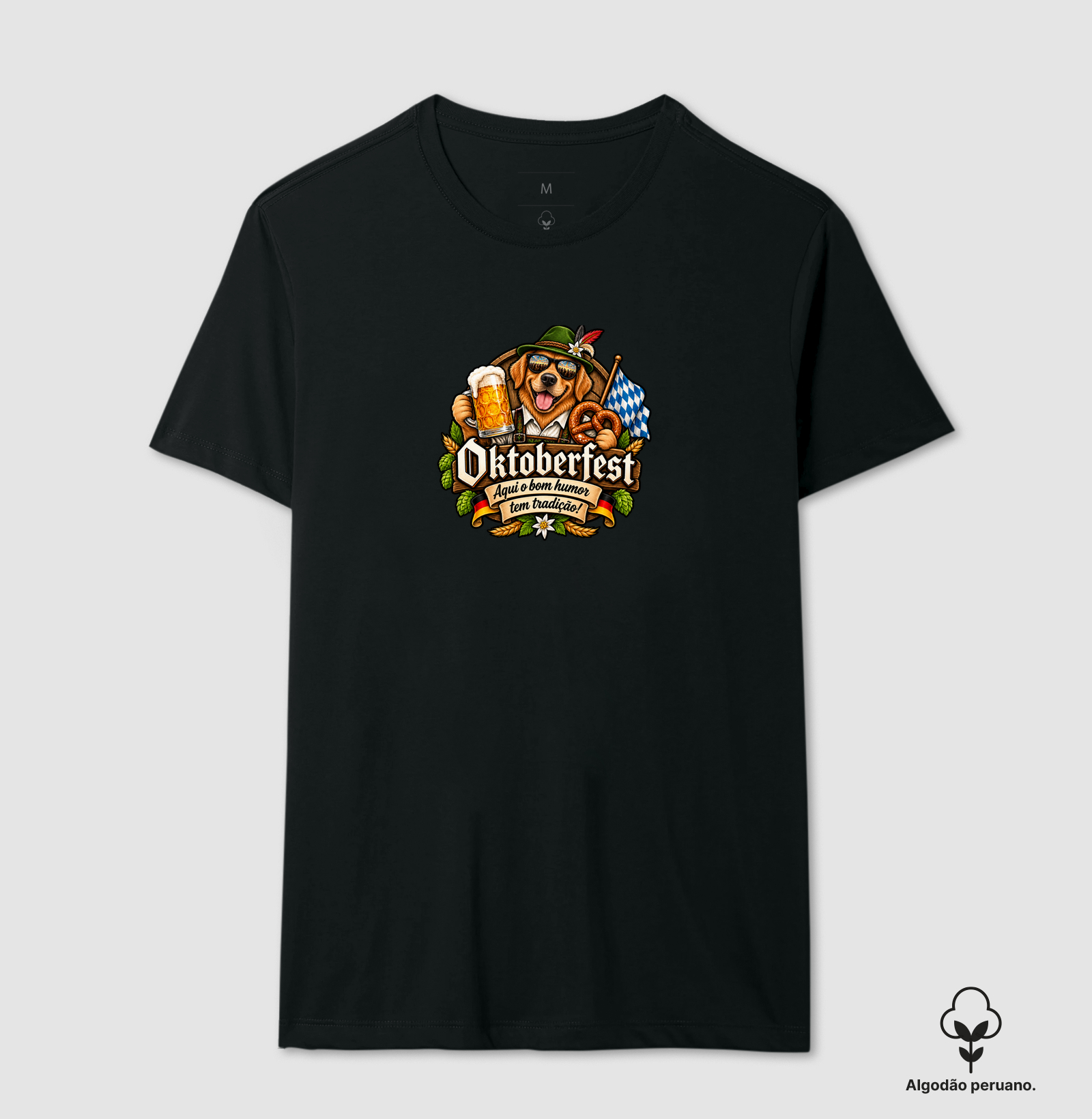 Oktoberfest Bom Humor - Camiseta Algodão Peruano