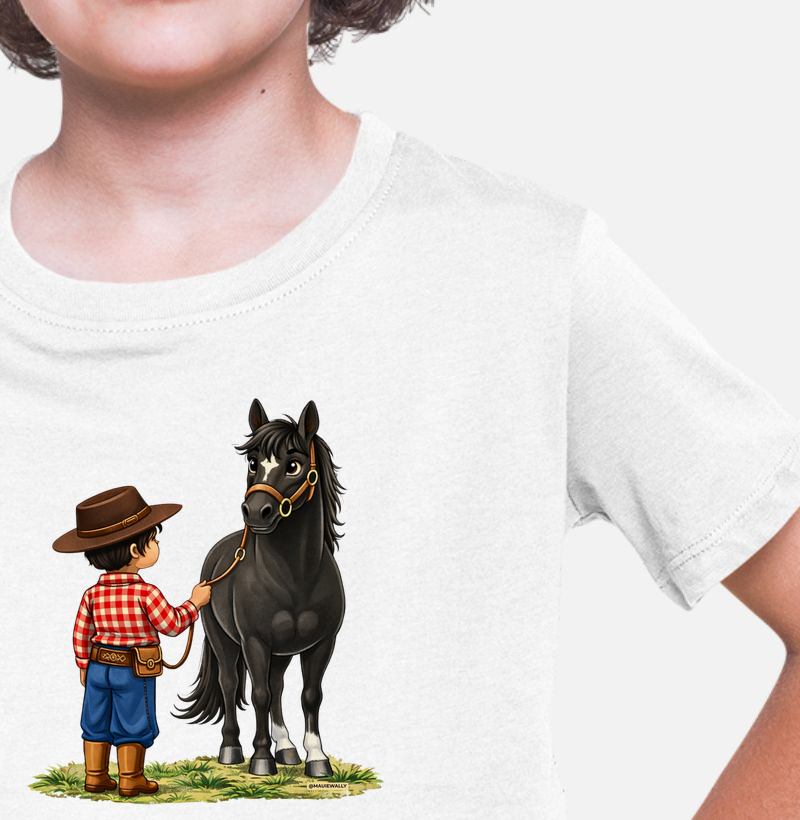 Menino Castanho e Cavalo 6