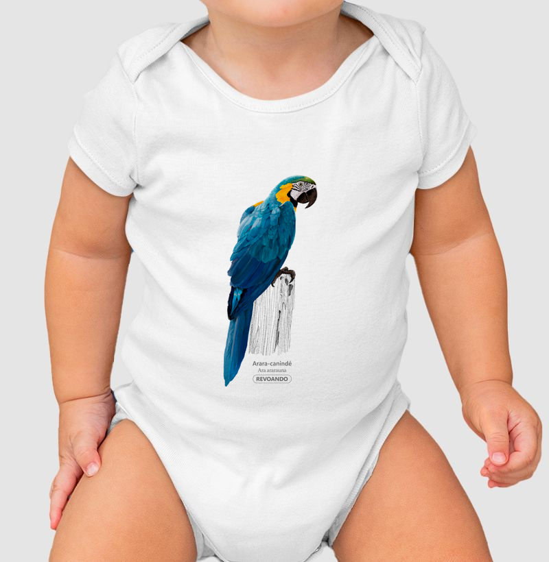 Aves do Brasil - Arara-canindé - Body Infantil