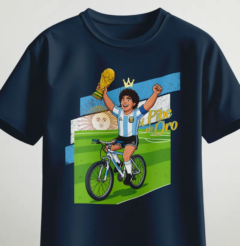 Maradona pedalando