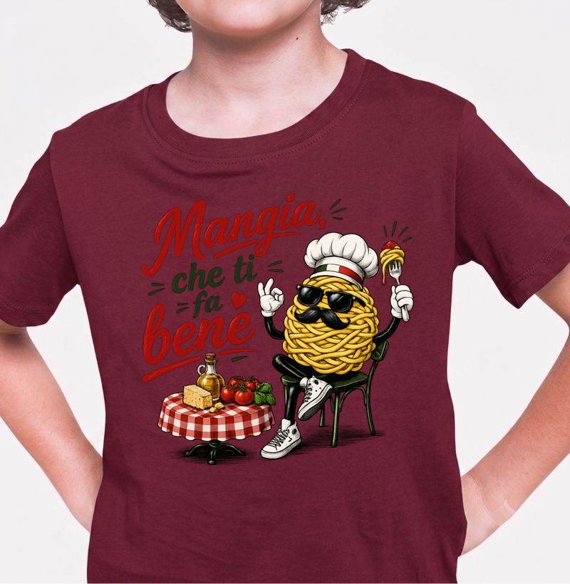 Camiseta Kids Mangia che ti fa Bene