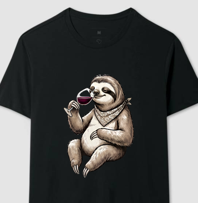 preguiça tomando vinho grande