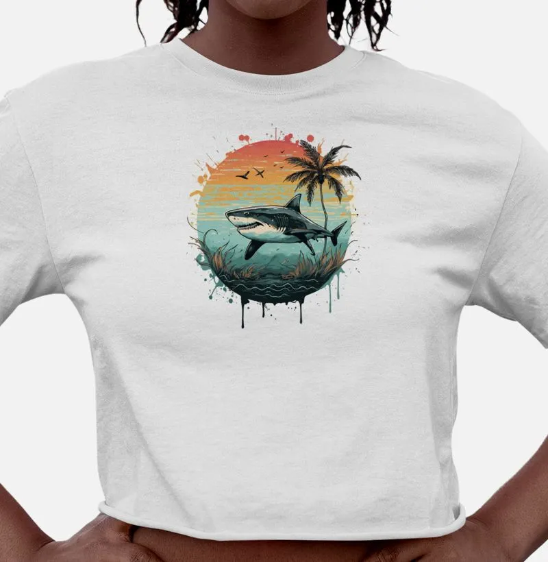 Camisa Cropped Tubarão