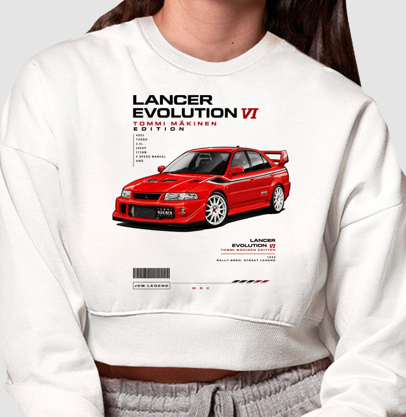 Moletom cropped JDM Lancer Evolution