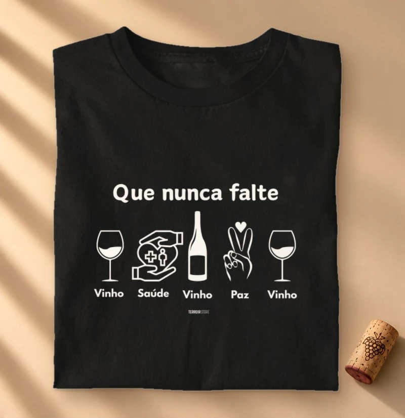 Camiseta Vinho - Que nunca Falte - Camiseta