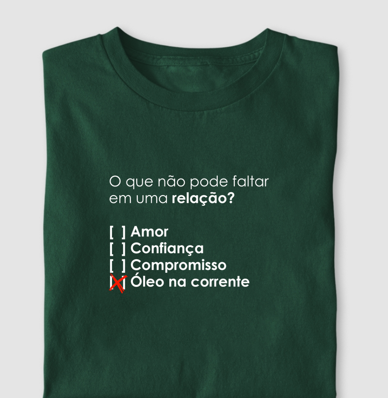 Camiseta O que não pode faltar em uma relação? - GoodTrail