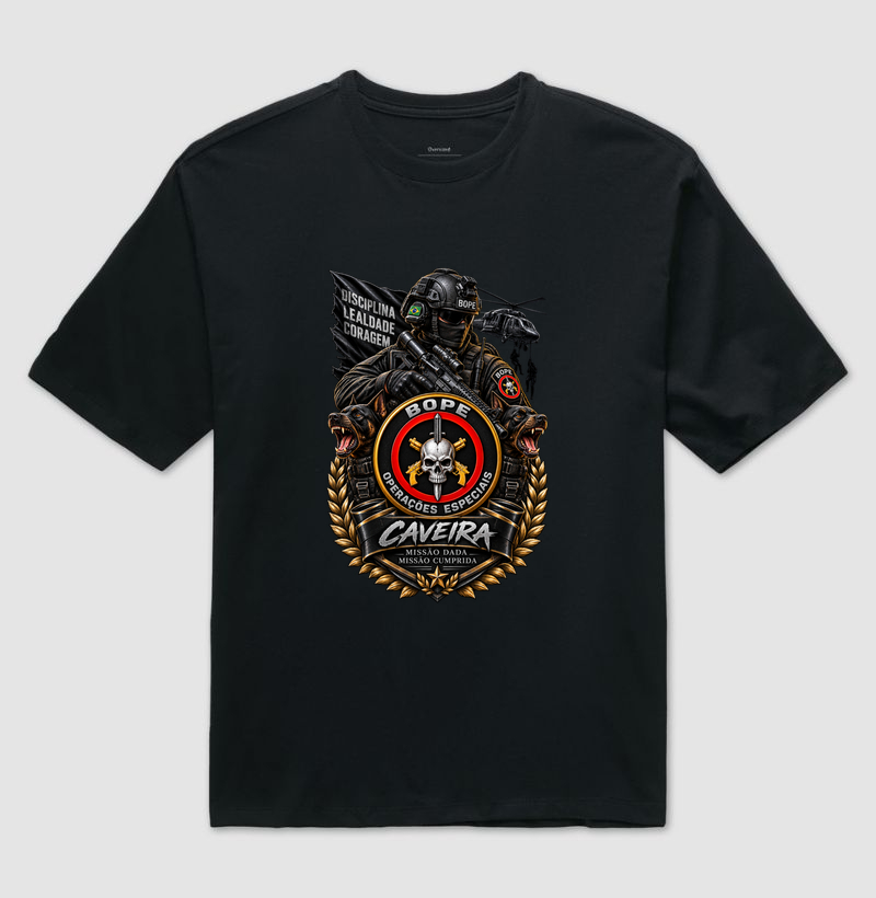 BOPE CAVEIRA - Camiseta Oversized