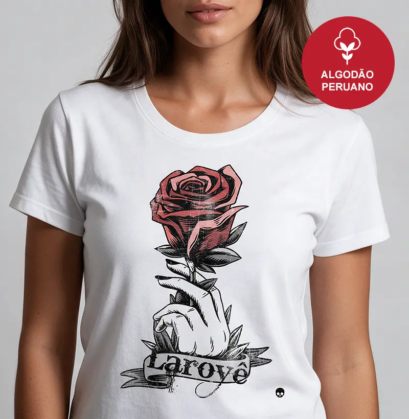 Camiseta Umbanda Laroyê Pombogira - Em Algodão Peruano
