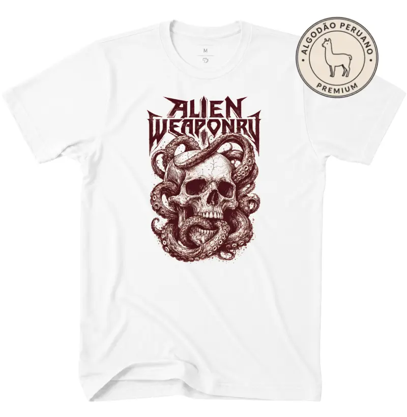 Camiseta Algodão Peruano Alien Weaponry
