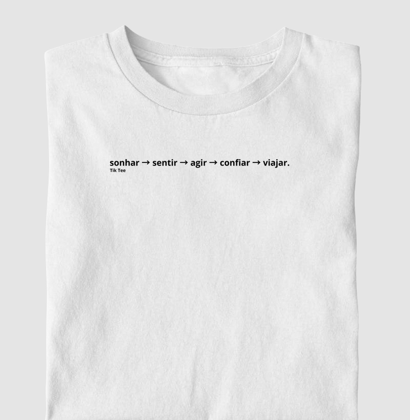 sonhar → sentir → agir → confiar → viajar