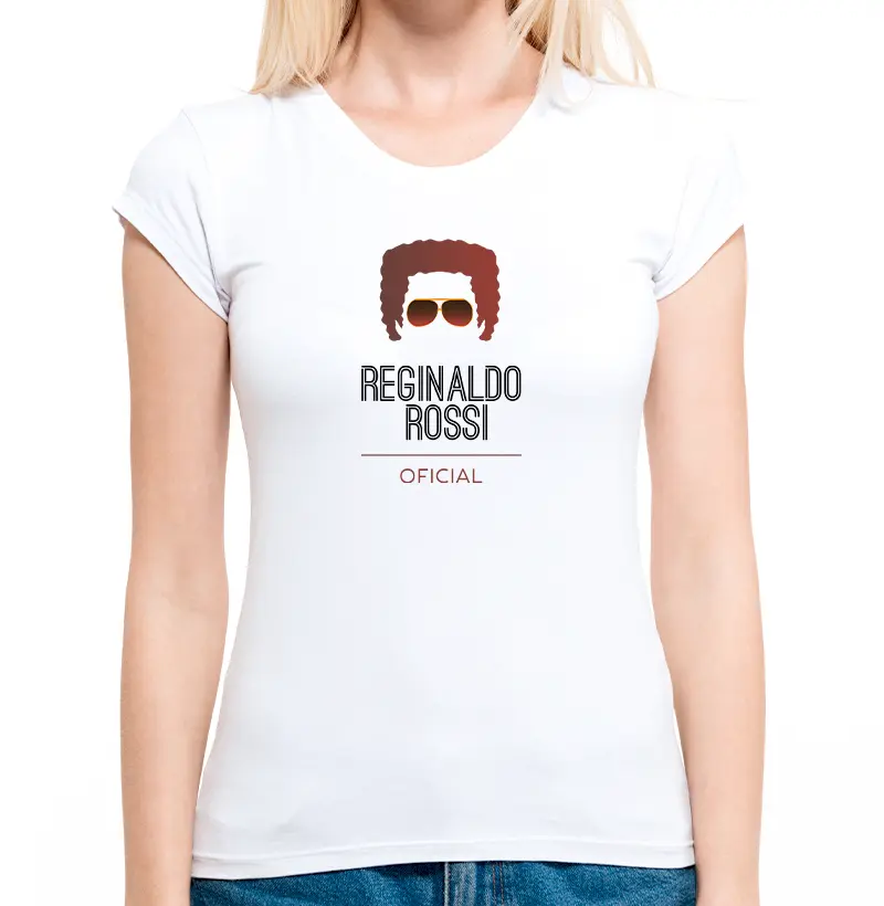 Camiseta Feminina RR Oficial Branco/Cinza