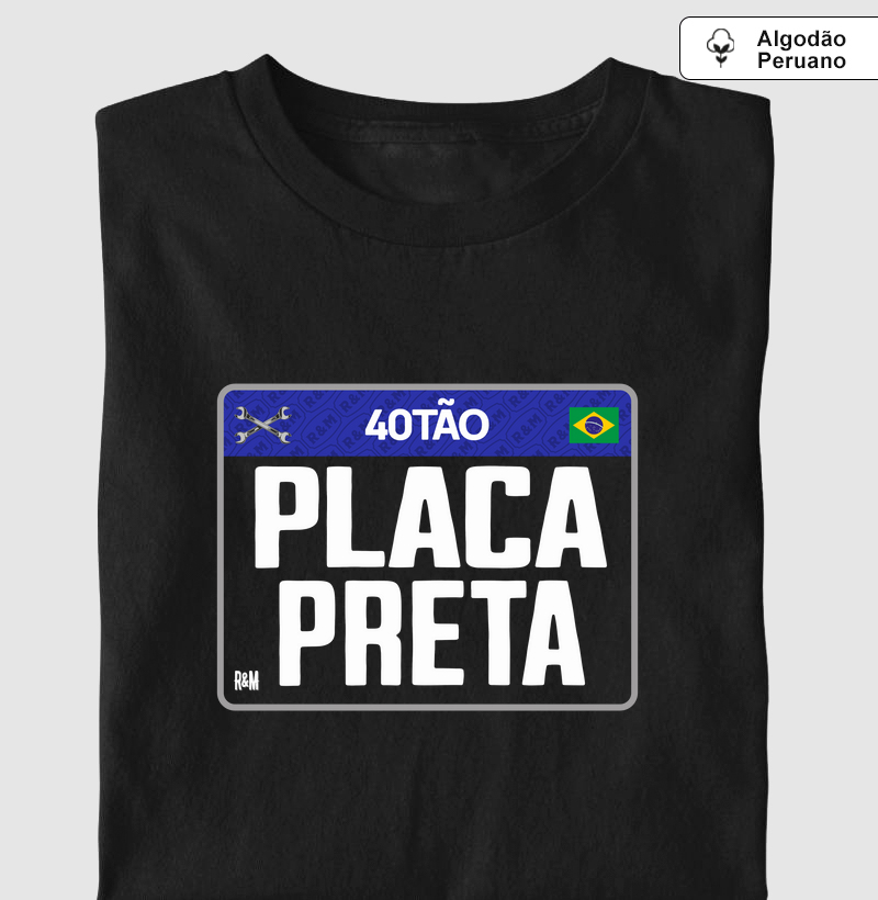 40tão Placa Preta
