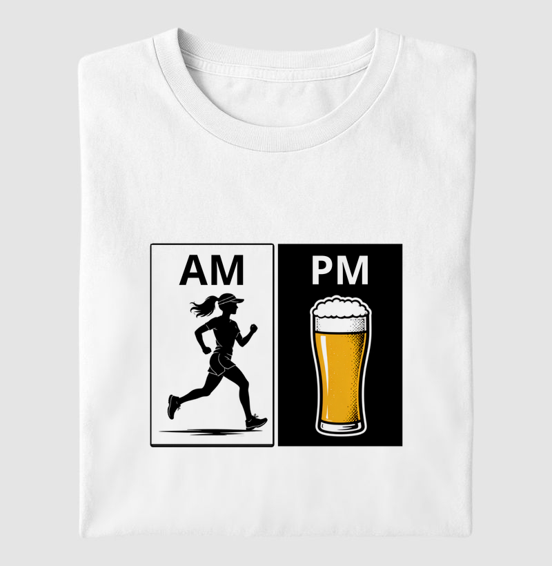 Camiseta Corrida - Corredora AM, Cerveja PM