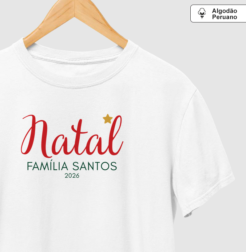 Natal - Família Santos - 2026 (algodão peruano)
