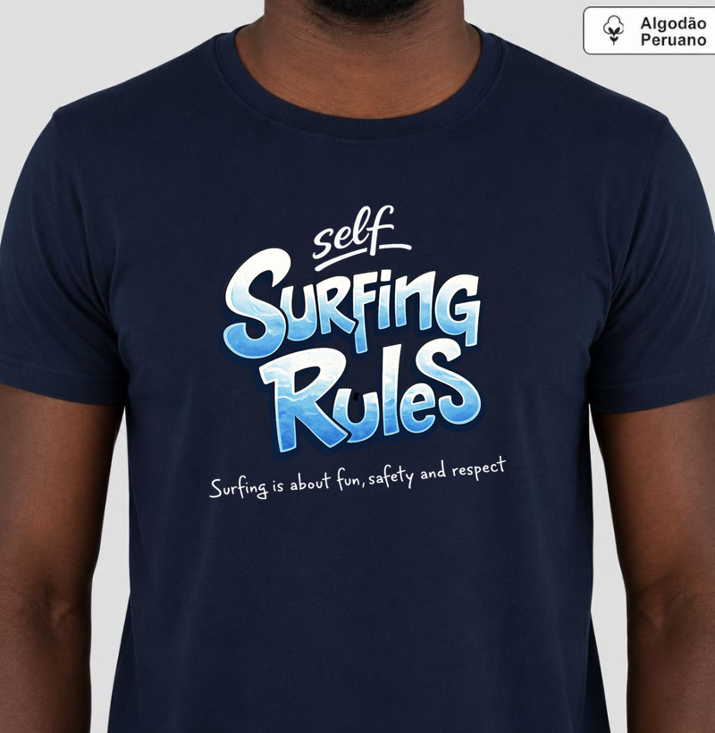 SURFING RULES - Camiseta Algodão Peruano