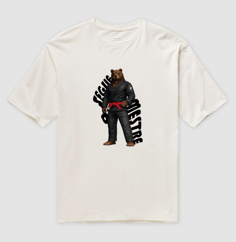 Camiseta Oversized Urso - Segue o Mestre