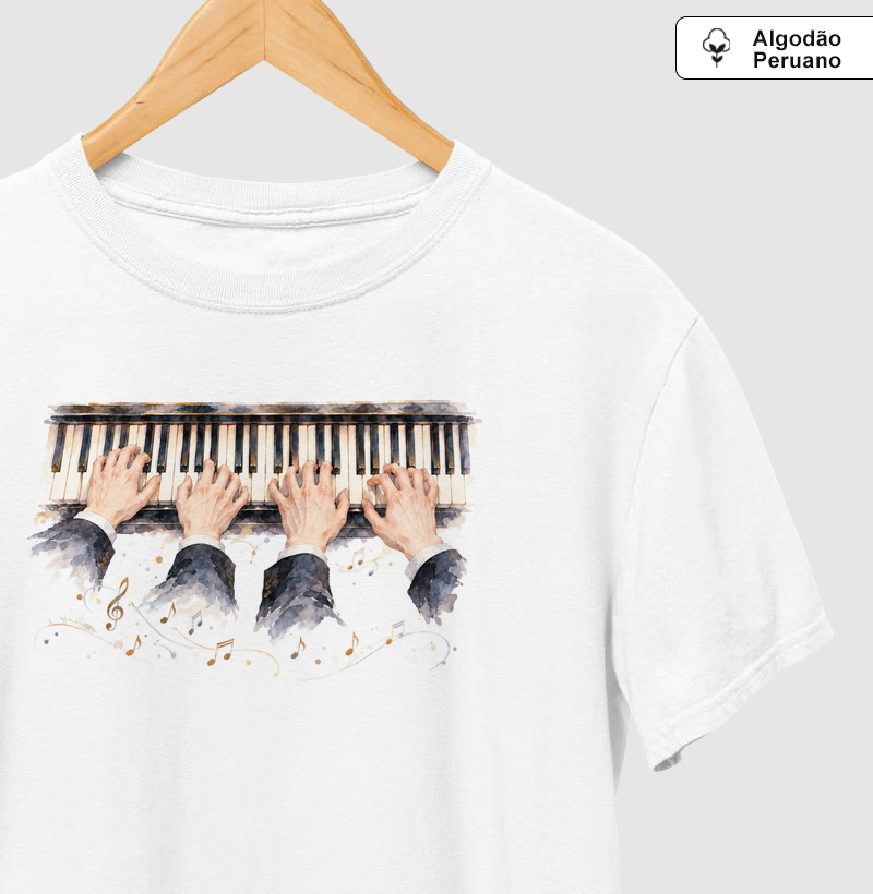 Camiseta Premium - 4 mãos ao piano