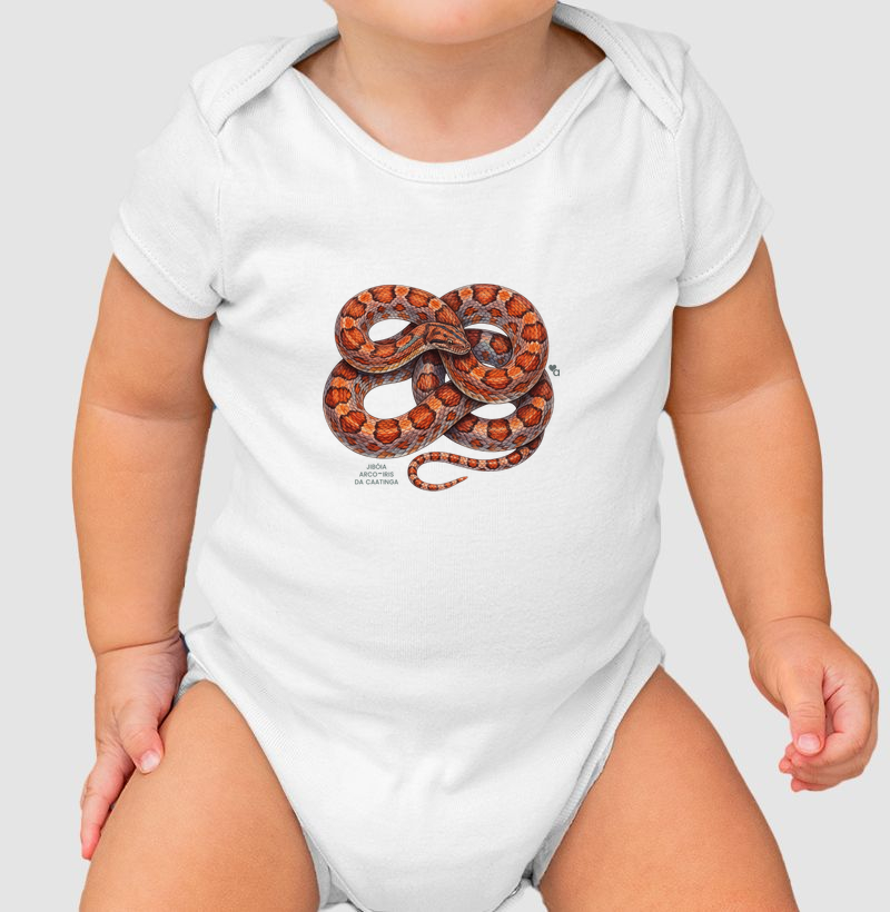 Répteis - Jibóia-arco-íris da Caatinga - Body Infantil