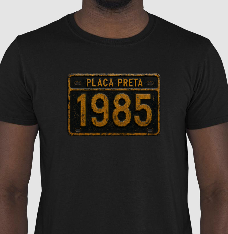 Camiseta Placa Preta 1985