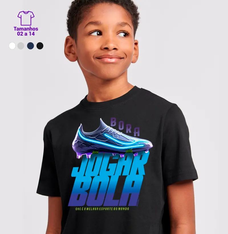 Camiseta Bora Jogar Bola - Kids