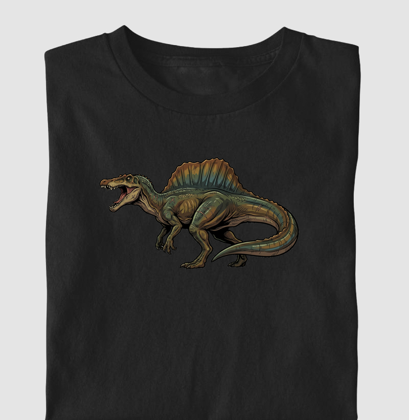 Camiseta Dinossauro Espinossauro Algodão Premium Dinoloco
