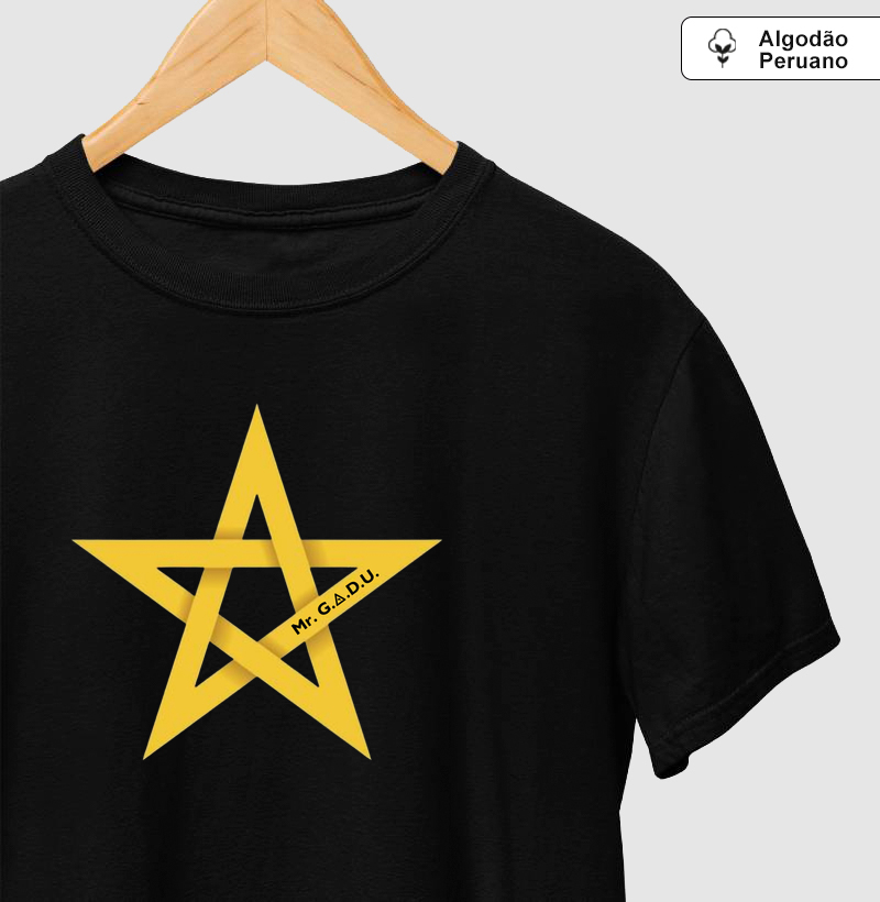 Camiseta Pentagrama 2 - Mr. GADU - Algodão Peruano