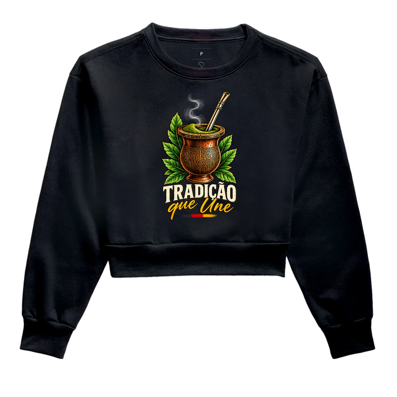 Tradição que une” - Cropped Moletom