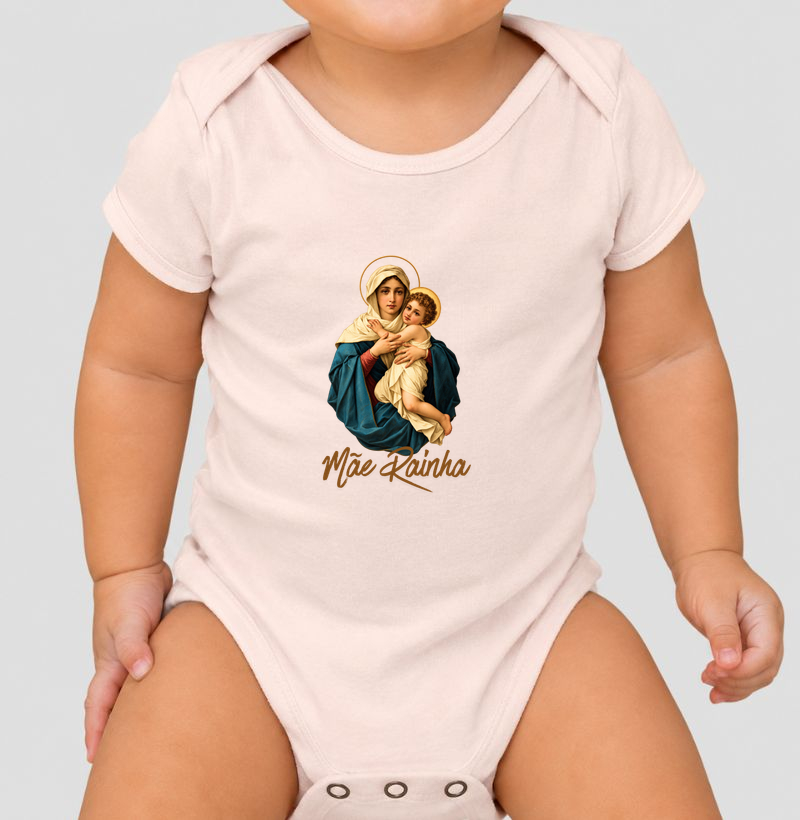 Body Infantil Católico Mãe Rainha de Schoenstatt - Body Infantil