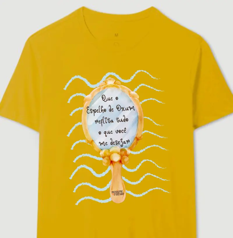 Que o Espelho de Oxum Reflita Tudo o Que Vc me Desejar Yellow Maria Patuá