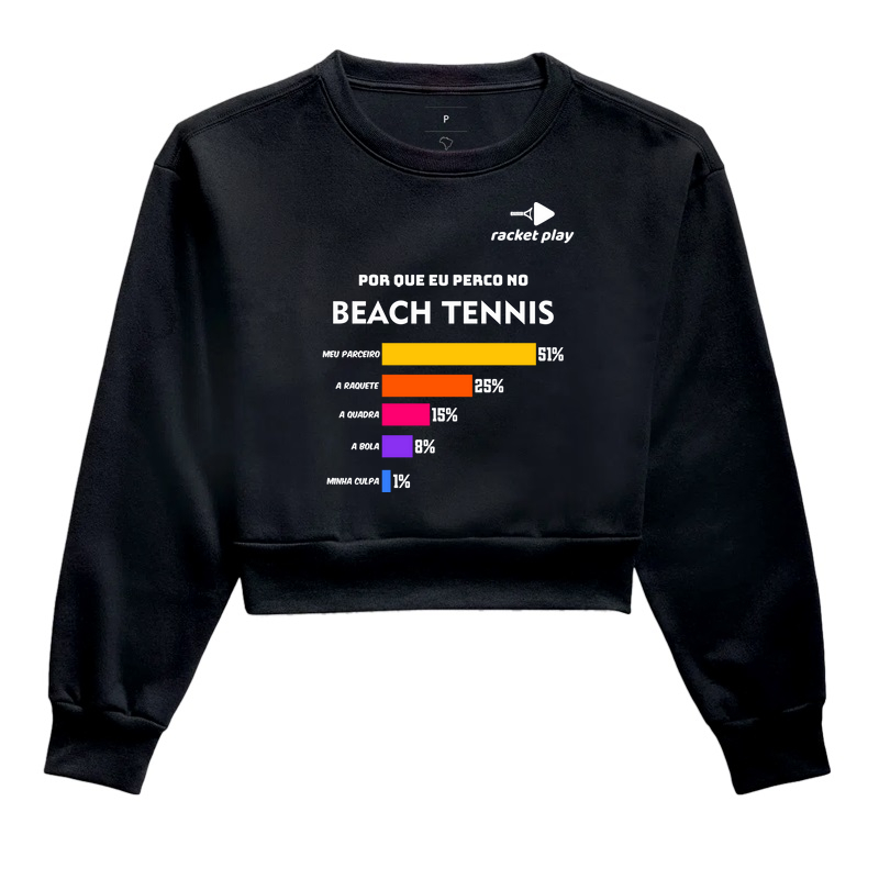 Cropped Moletom Beach Tennis - Por que perco no Beach
