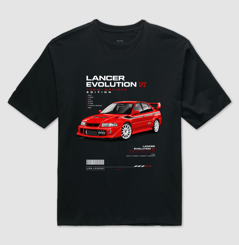 Camiseta Oversized JDM Lancer Evolution