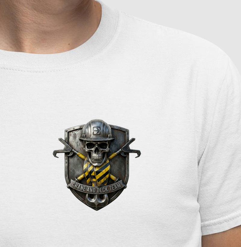 Deck Shield – Camiseta da Equipe de Movimentação de Cargas