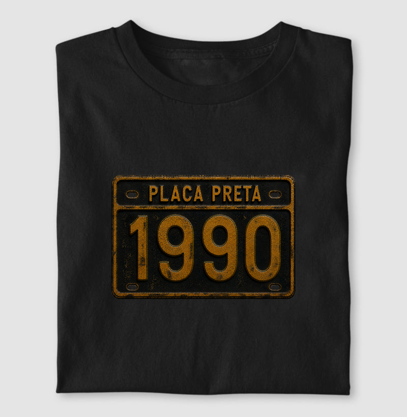 Camiseta Placa Preta 1990