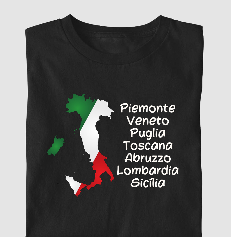 Camiseta Regiões da Itália