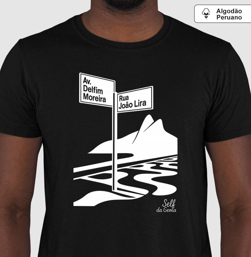DELFIM & LIRA "BLACK" - Camiseta Algodão Peruano