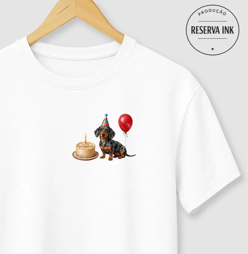 Dachshund Arlequim - Aniversário