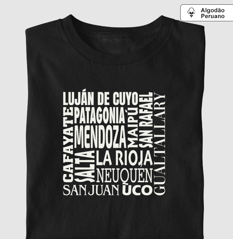 Wine Origins - Argentina - Camiseta Algodão Peruano