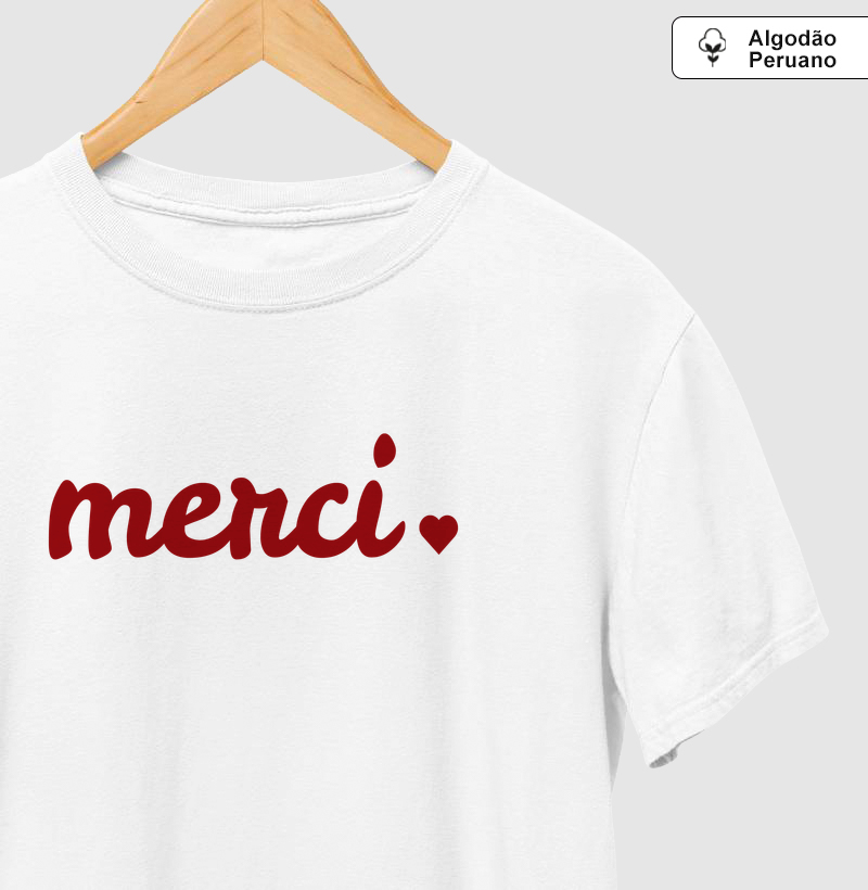 Camiseta Algodão Peruano Merci