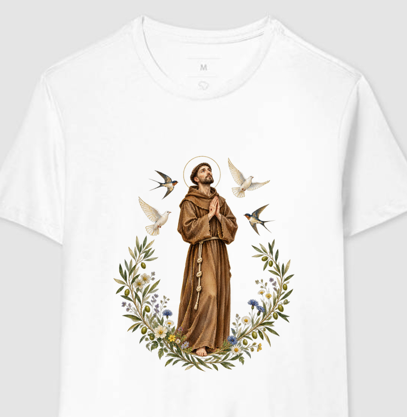 São Francisco de Assis — Cântico das Criaturas Vivas - Camiseta