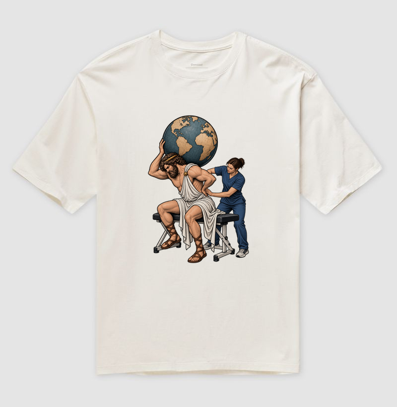 Atlas na Fisioterapia - Versão Fisio Feminina - Camiseta Oversized