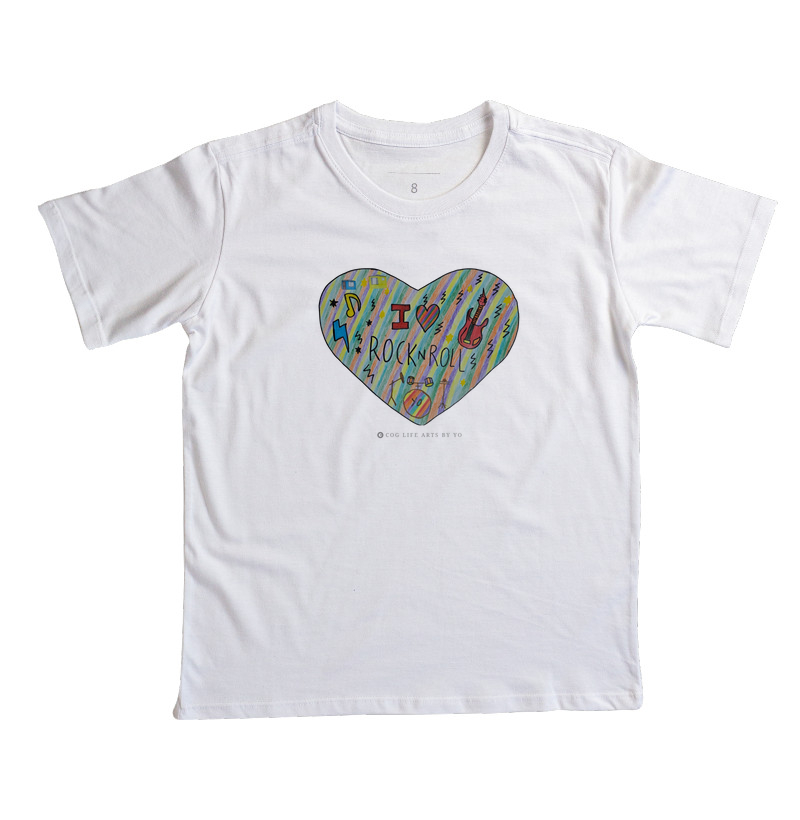 Camiseta Infantil I Love Rock and Roll by Johannes Cruzué