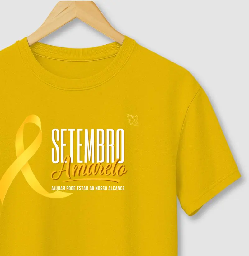 Camiseta Setembro Amarelo - Ajudar pode estar ao nosso alcance