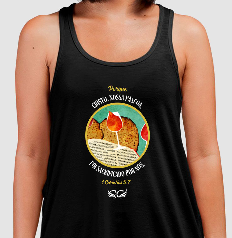 Camiseta Regata Cristo nossa Páscoa