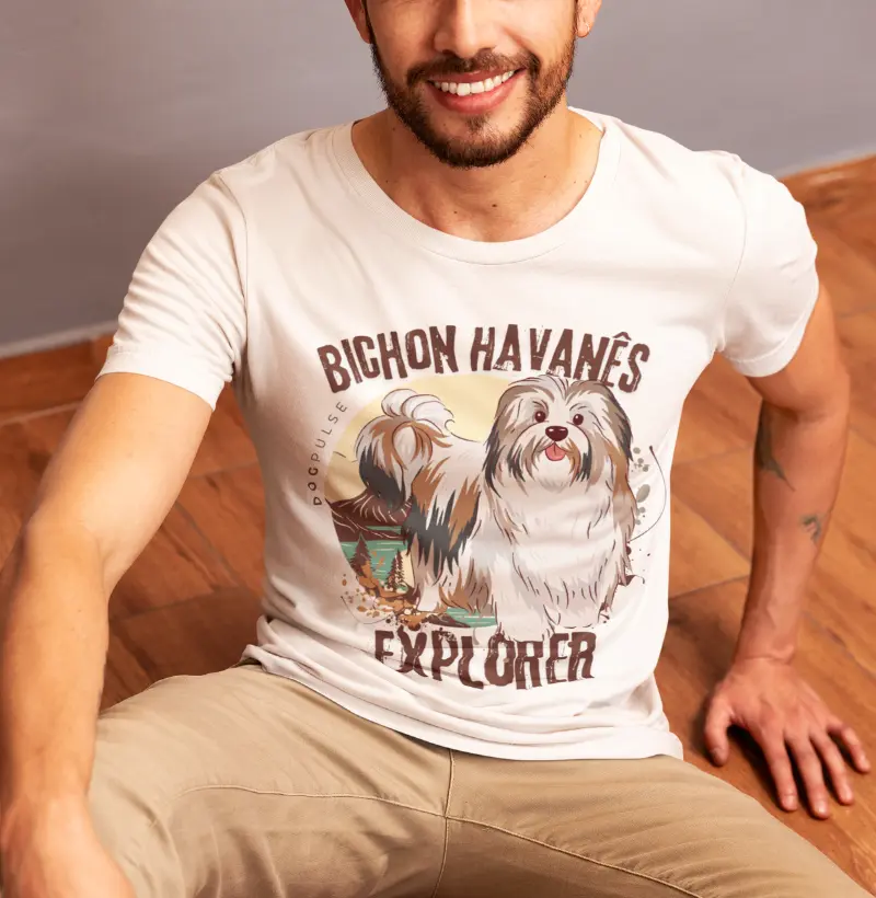 Camiseta Dog Pulse Bichon Havanês Explorer – Tropical Vibes